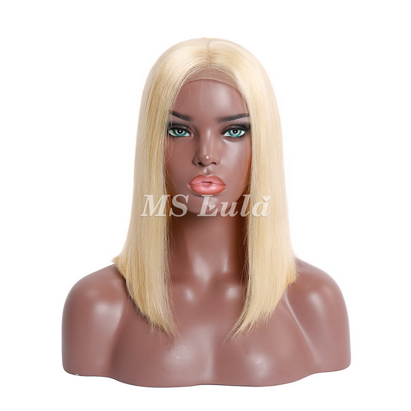 13x4 613 Blonde Color Straight BOB Lace Front Wig - 图片 2